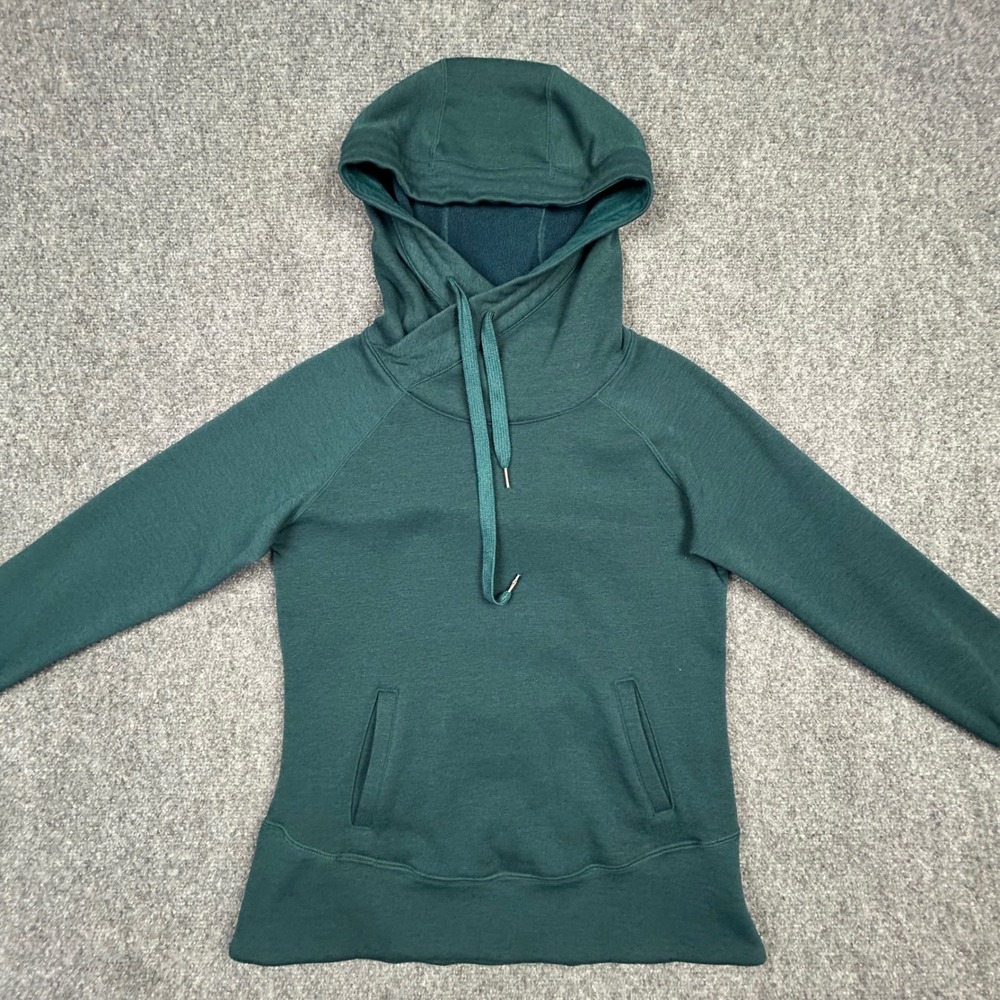 Marmot Rowan Hoodie Womens S Green Cowl Neck Fleece Pullover Gorpcore Hiking